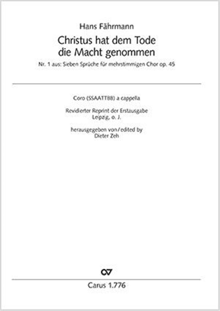 Christus hat dem Tode die Macht genommen